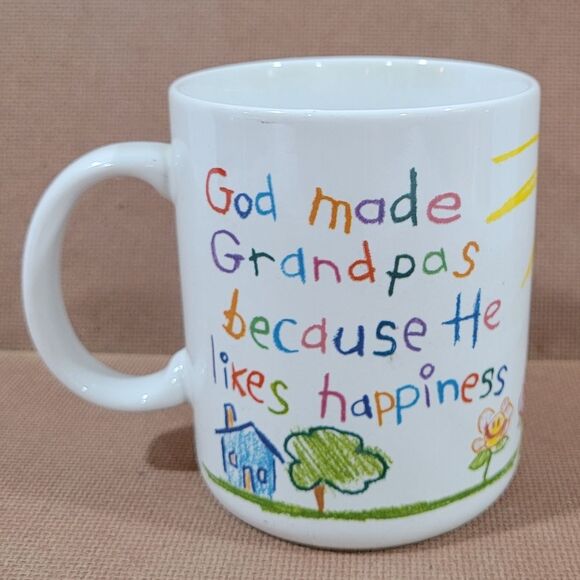 Hallmark 1986 "God Made Grandpa's because" coffee mug - Picture 3 of 5